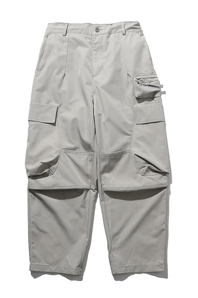 3D Cargo Pants In Grey