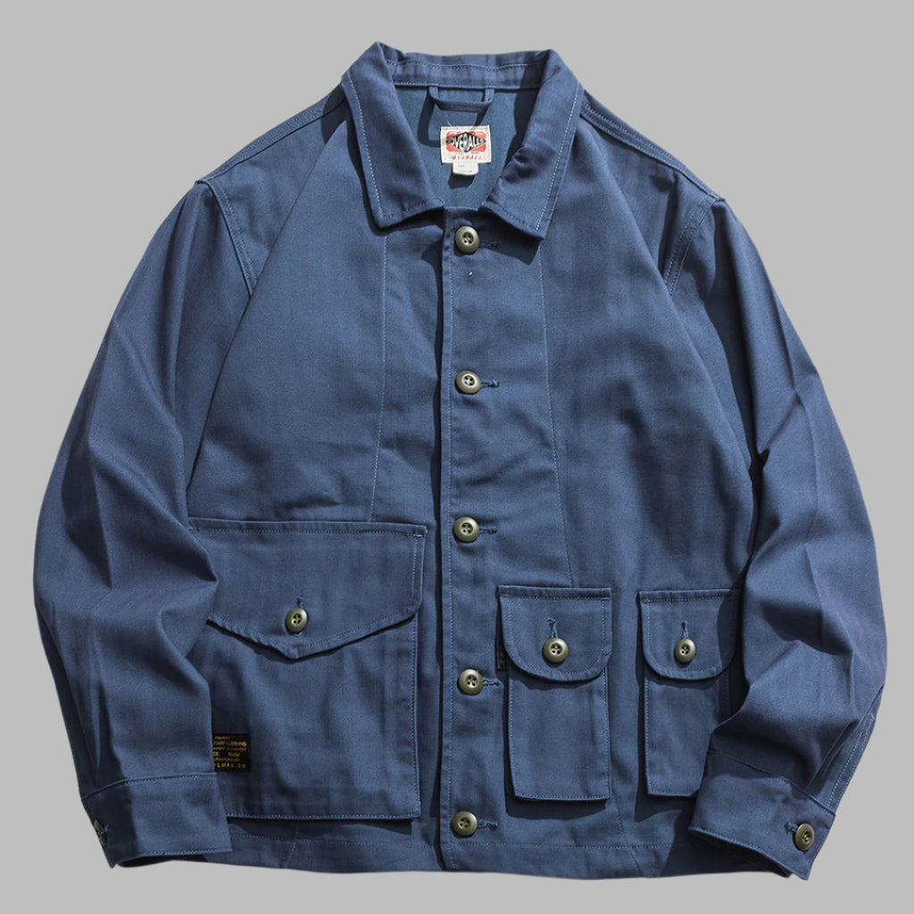 Worker Jacket In Blue – TricycleBlend Worker Jacket In Blue – TricycleBlend
