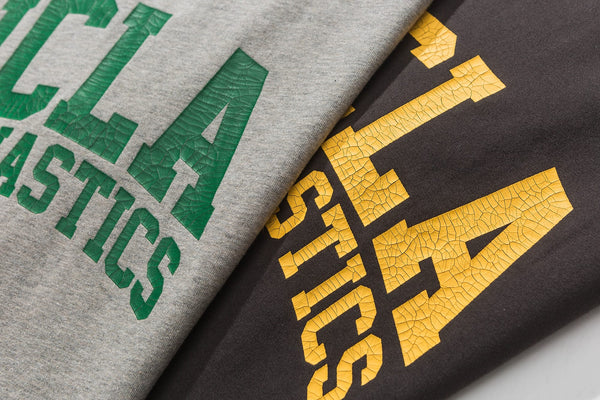 Ucla Printed Short Sleeve Tee In Dark Grey
