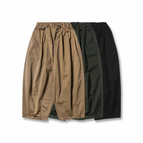 Unisex Loose Balloon Pants In Army Grey