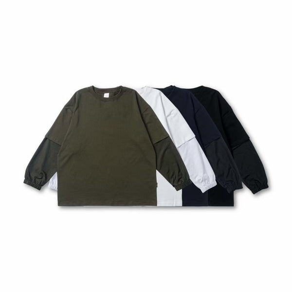 Long Sleeve Layer Tee In Black