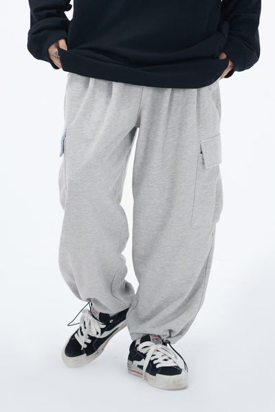 Cotton Cargo Pants In Grey