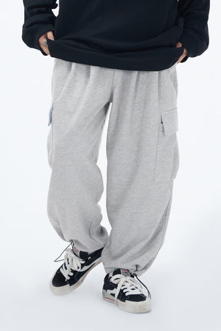 Cotton Cargo Pants In Grey