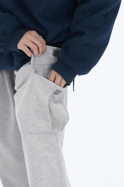 Cotton Cargo Pants In Grey