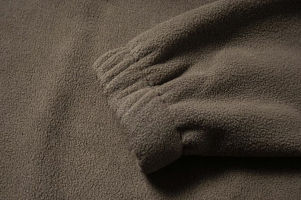 Half-Open Collar Fleece Panel Sweater