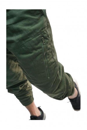 Jogger Pants with Zipper Detail in Black