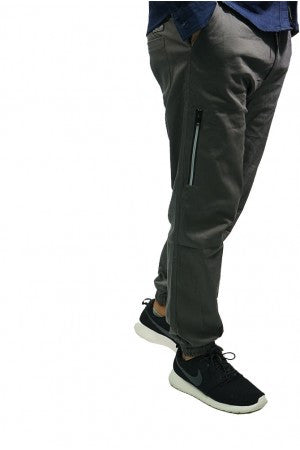 Jogger Pants With 3M Waterproof Zipper In Grey
