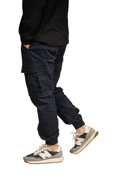 Cargo Jogger Pants With Stretch In Blue