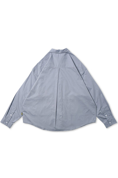 Worker Shirt With Long-sleeved In Light Grey