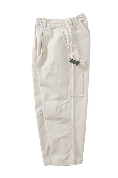 Loose Straight Pants In White