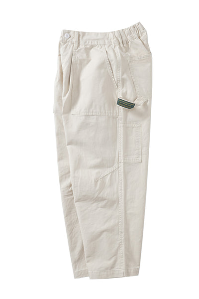 Loose Straight Pants In White