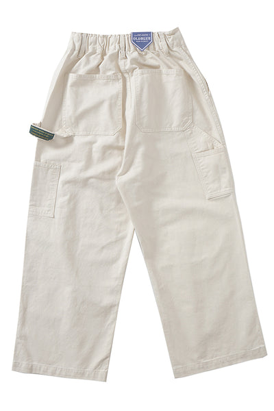 Loose Straight Pants In White