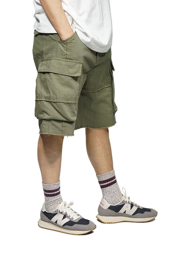 Worker Shorts In Army Green