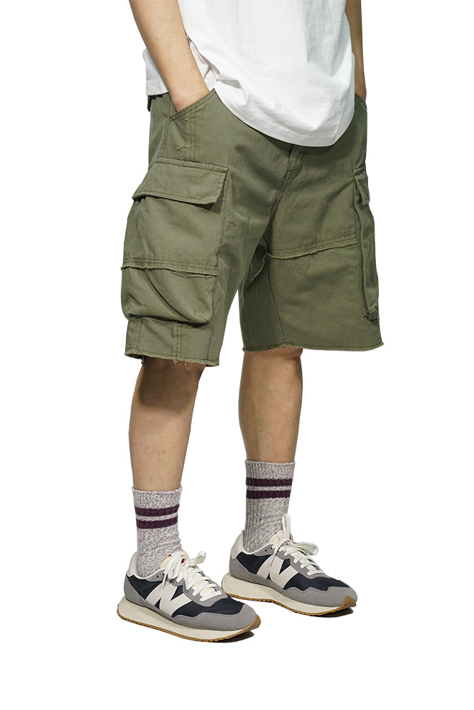Worker Shorts In Army Green