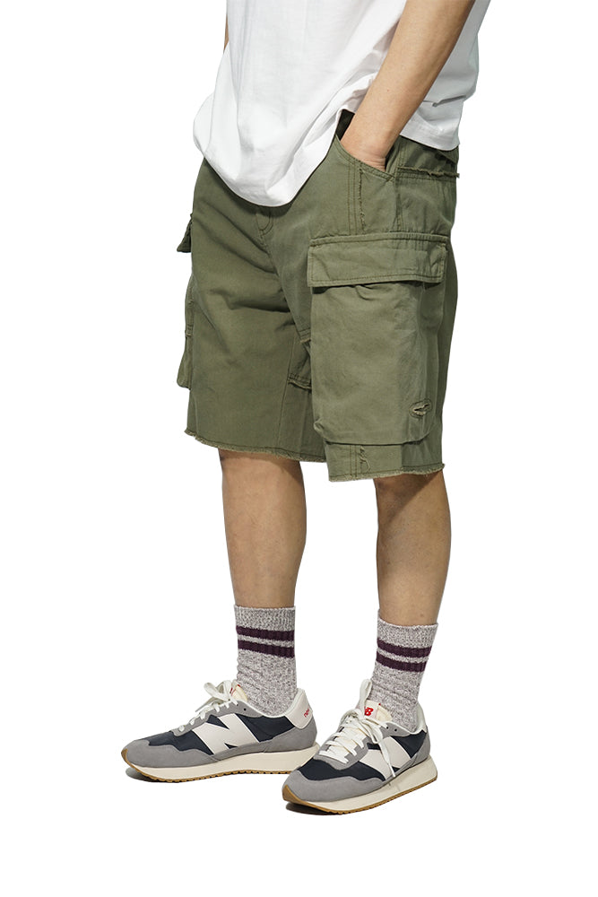 Worker Shorts In Army Green