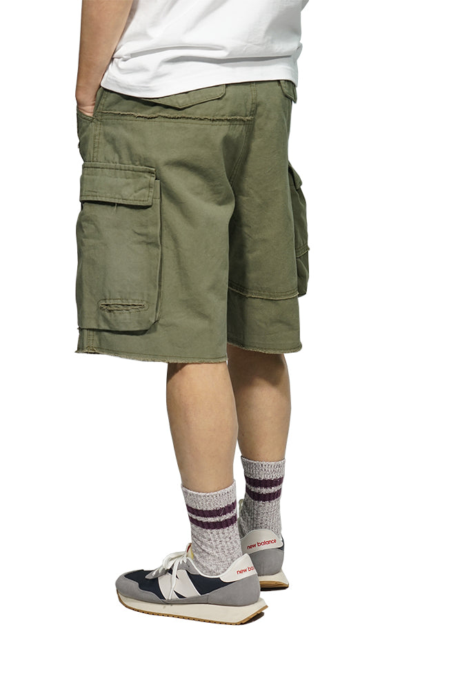 Worker Shorts In Army Green