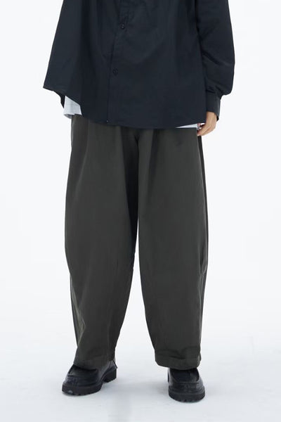 Unisex Loose Balloon Pants In Army Grey