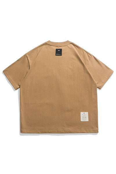 Goout Print Short Sleeve T-Shirt In Khaki