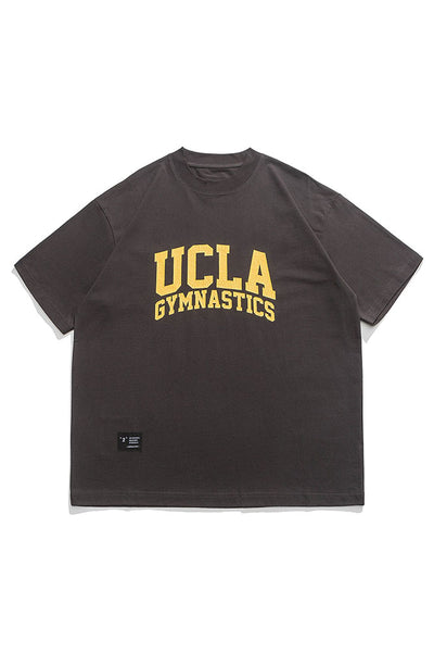 Ucla Printed Short Sleeve Tee In Dark Grey
