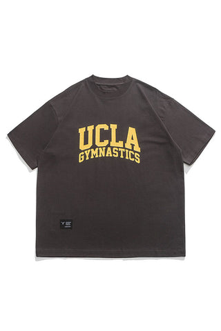 Ucla Printed Short Sleeve Tee In Dark Grey