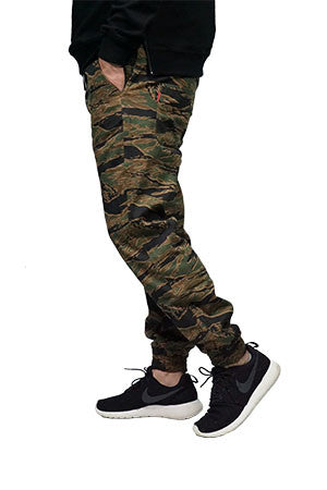 Jogger Pants With 3M Waterproof Zipper In Tiger Camo