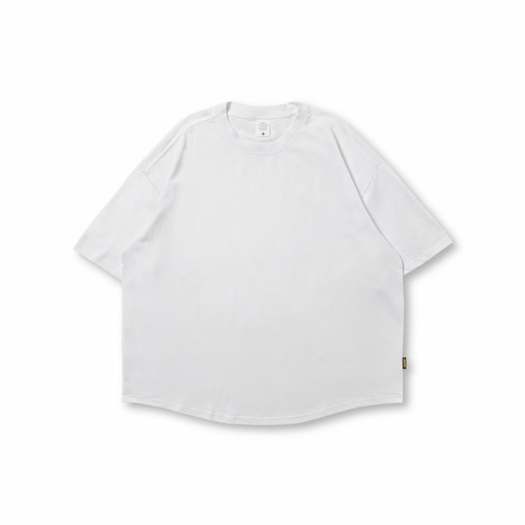 Round Neck Loose Short Sleeve T-Shirt In White