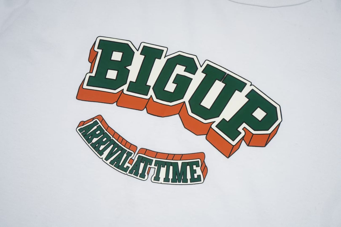 Bigup Print Short Sleeve T-Shirt In White