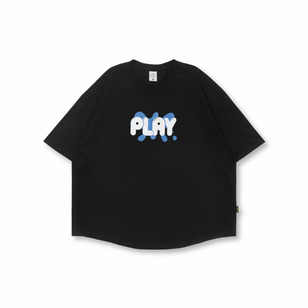 Play Print Loose Short Sleeve T-Shirt In Black