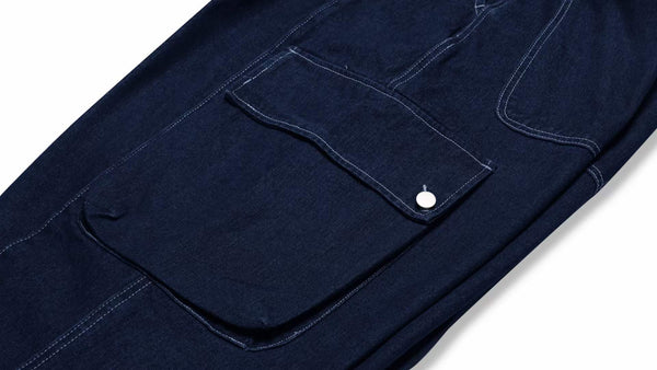 Denim Cargo Balloon Pants