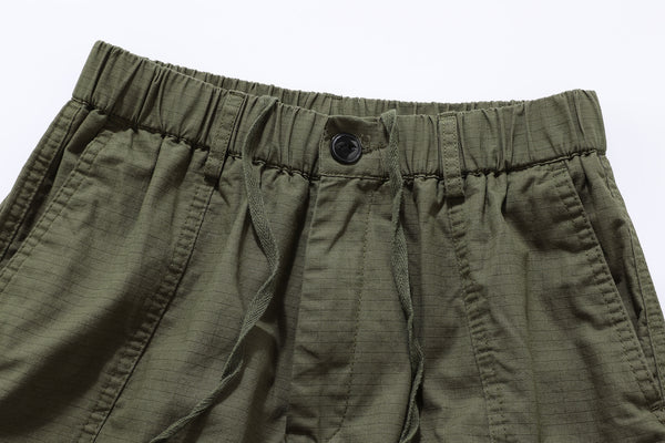 Contrast Cargo Pants In Army Green