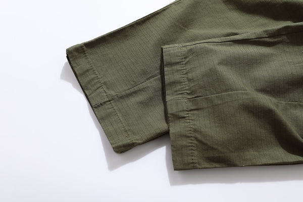 Contrast Cargo Pants In Army Green