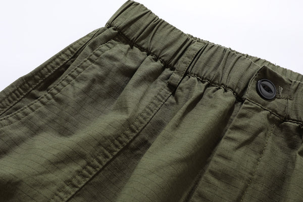 Contrast Cargo Pants In Army Green