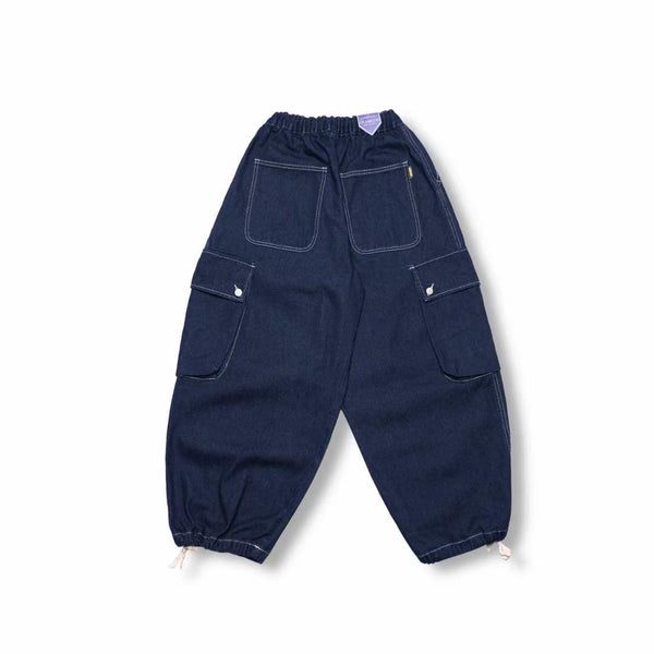 Denim Cargo Balloon Pants