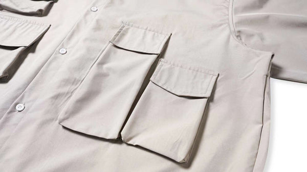 Unisex Worker Shirt With Pocket In Khaki