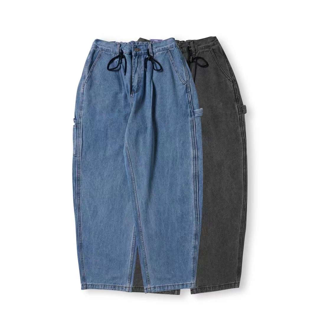 Unisex Balloon Jeans In Black