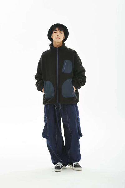 Denim Cargo Balloon Pants