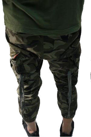Cargo Jogger Pants In Camo Green